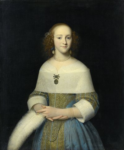 Egy fiatal nő portréja, valószínűleg Susanna Reael, 1656 alkotó: Isaack Luttichuys