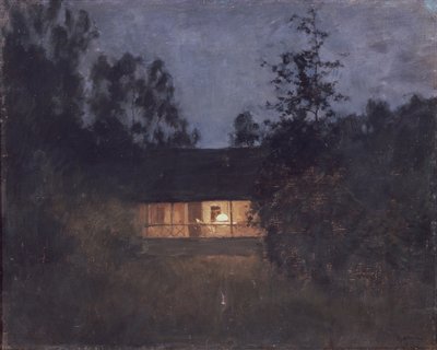 Vidéki ház alkonyatkor, 1890-es évek alkotó: Isaak Ilyich Levitan