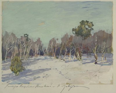 Kert hóban, 1880-as évek alkotó: Isaak Ilyich Levitan