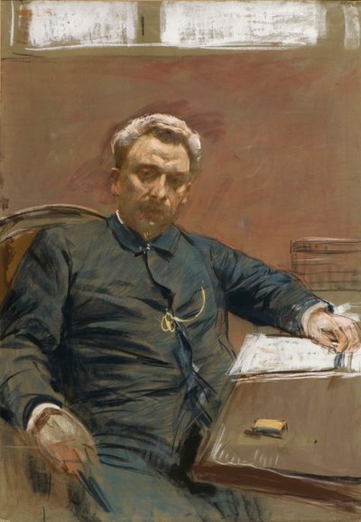 Alekszandr Pavlovics Lenszkij némafilmszínész portréja 1847-1908, 1890-es évek. alkotó: Isaak Ilyich Levitan