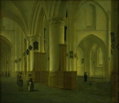 Side-Aisle a St Bavo templomban Haarlemben alkotó: Isaak van Nickelen
