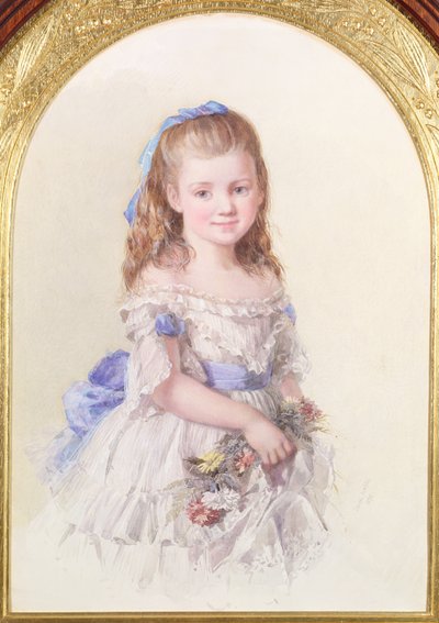 Winifred Mary Bombass portréja, tíz éves, 1872 alkotó: Isabel Oakley Naftel