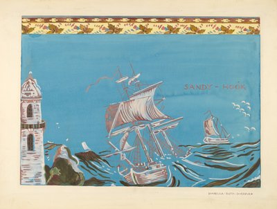Bandbox Design, c. 1937. alkotó: Isabella Ruth Doerfler