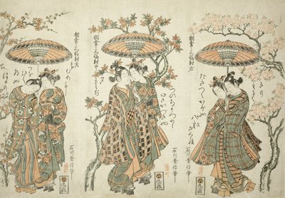 Esernyő megosztása – Háromból álló készlet alkotó: Ishikawa Toyonobu