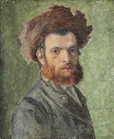 Egy fiatal haszid zsidó portréja, alkotó: Isidor Kaufmann