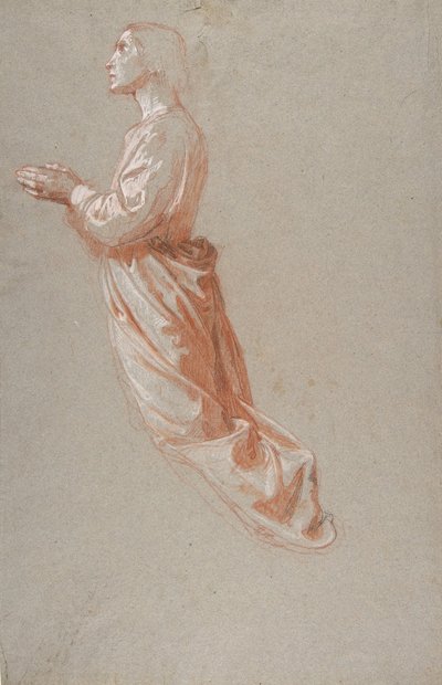 Angyal felső regiszter, falfestményekhez való dolgozószoba a Sainte-Clotilde-kápolnában, Sainte-Clotilde..., 19t alkotó: Isidore Pils