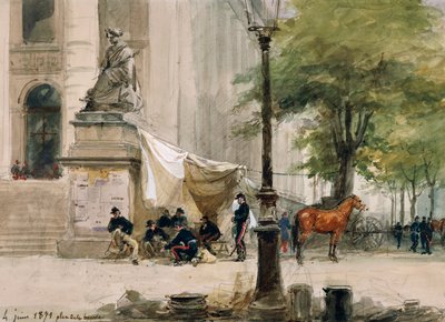 Táborozás a Place de la Boure-ban, június 4 alkotó: Isidore Pils