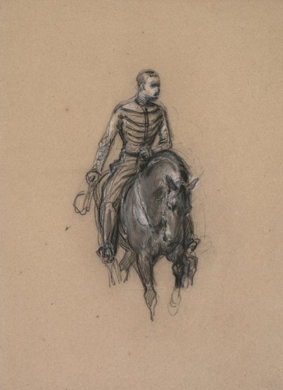 Katona lóháton, c. 1860. alkotó: Isidore Pils