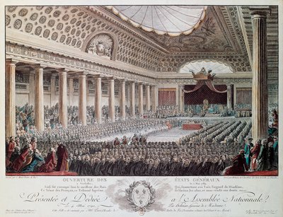 Az államok tábornokának megnyitása Versailles-ban 1789-ben, Helmann metszet, francia forradalom, Franciaország alkotó: Isidore Stanislas Helman