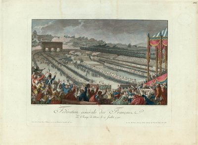 A Szövetség Fesztiválja Champ de Mars-ban 1790. július 14-én. alkotó: Isidore Stanislas Helman