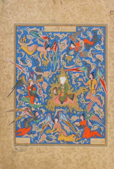 Jami (1492) fóliója a Haft Awrangból (Hét trónus), valószínűleg Mashad, Khurasan, Irán, Szafavida-korszak, 1556-65 (átlátszatlan akvarell, tinta és arany papíron alkotó: Islamic School