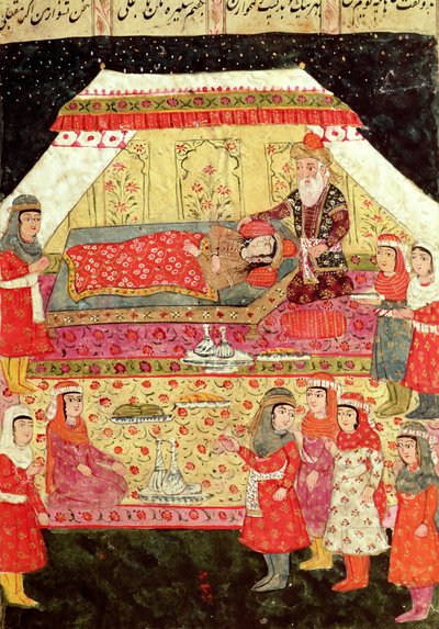 Hárem-jelenet, illusztráció a „Shahnama”-ból (Királyok könyvéből), Abu