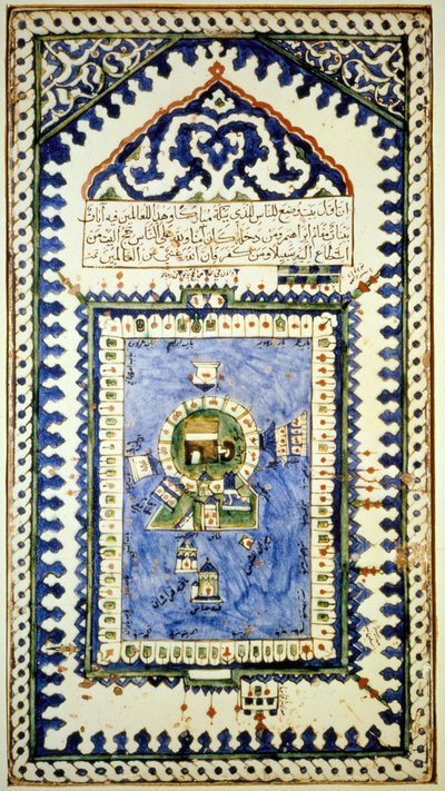 Mekka térképe - kerámia, Isztambul Muzulmán Művészeti Múzeum alkotó: Islamic School