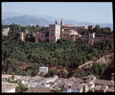 Kilátás az erődre és az Alhambra palotára alkotó: Islamic School