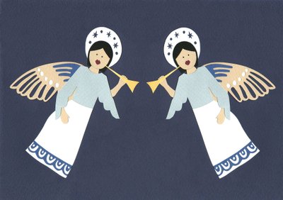 Cherubok, 2014 (vágott papír) alkotó: Isobel Barber