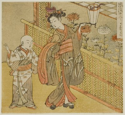 A Kilencedik hónap (Kikuzuki), a "Divatos tizenkét hónap (Furyu juni tsuki)" sorozatból alkotó: Isoda Koryusai