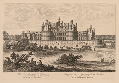 Kilátás a Chambord-palotára a bejárat felől alkotó: Israël Silvestre