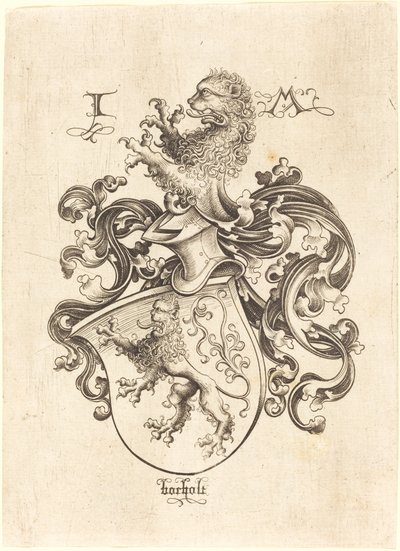 Oroszlános címer, c. 14801490. alkotó: Israhel van Meckenem
