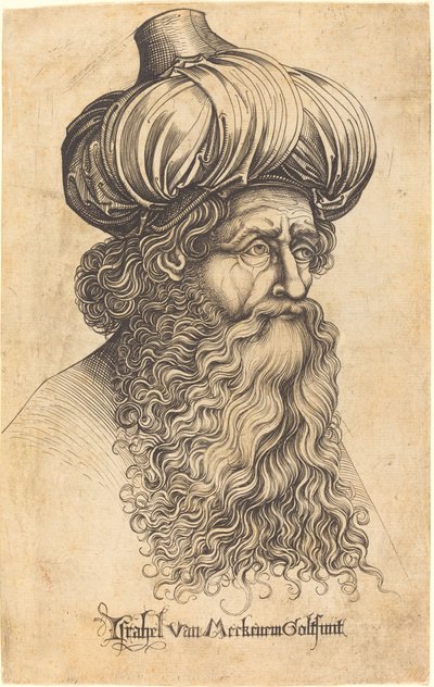 Egy idős férfi feje, c. 14801490. alkotó: Israhel van Meckenem