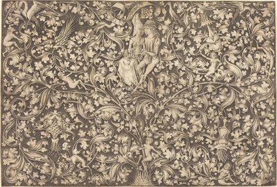 Dísztábla két szeretővel, c. 14901500. alkotó: Israhel van Meckenem