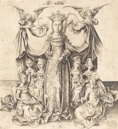 Szent Orsolya és lányai, c. 14751480. alkotó: Israhel van Meckenem