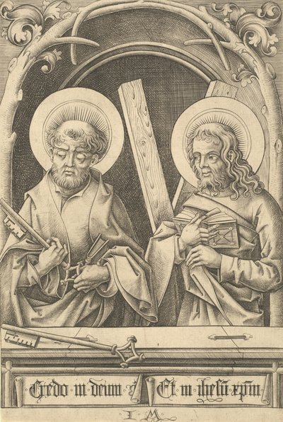 Szent Péter és András, c. 14801485. alkotó: Israhel van Meckenem