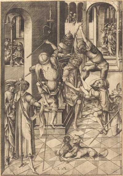 A töviskoronázás c. 1480. alkotó: Israhel van Meckenem