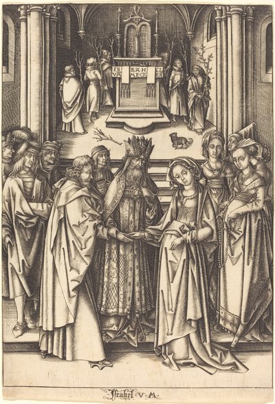 A Szűzanya házassága c. 14901500. alkotó: Israhel van Meckenem
