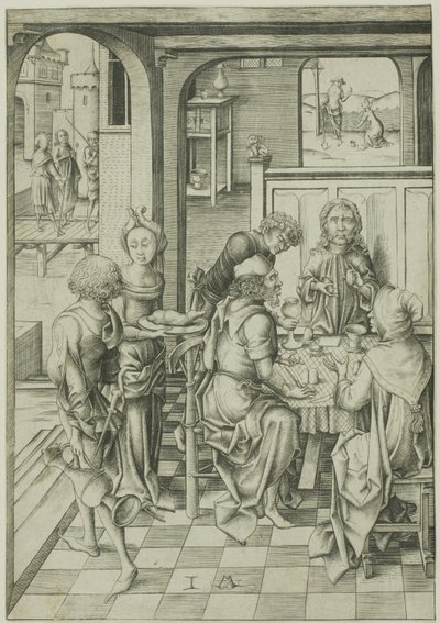 Krisztus Emmausban alkotó: Israhel van Meckenem the younger