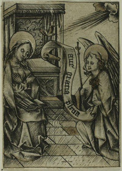 Az Annunciáció alkotó: Israhel van Meckenem the younger