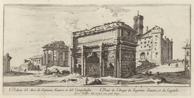 Veduta del Arco di Septimio Severus és Campidoglio alkotó: Israël Silvestre