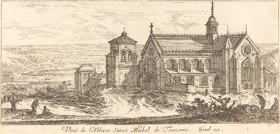Kilátás a Saint Michel de Tonnerre-i apátságra alkotó: Israël Silvestre