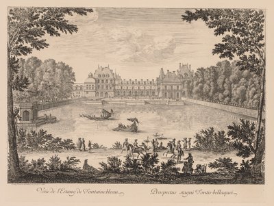 Kilátás a fontainebleau-i tóra alkotó: Israël Silvestre