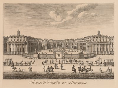 A versailles-i palota kilátása az előtérből, 1682. alkotó: Israël Silvestre
