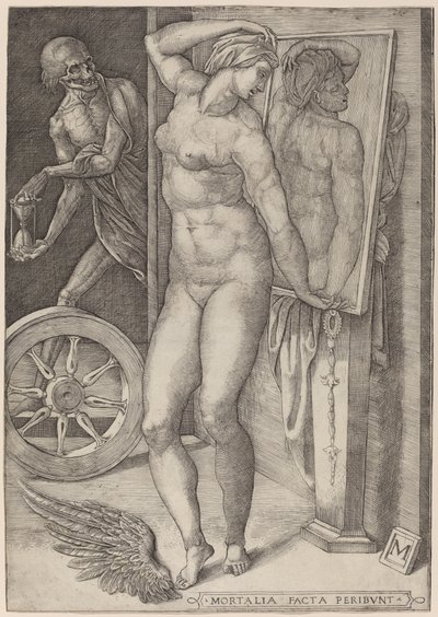 A hiúság allegóriája (Halál meglep egy nőt) alkotó: Italian 16th Century