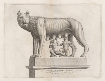 Capitolium Farkas Romulusszal és Remusszal alkotó: Italian 16th Century