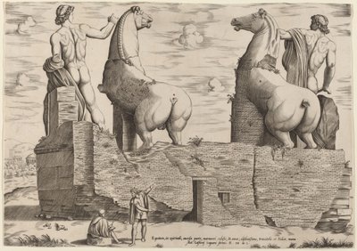 Lovak, a Quirinale-ban, az ellenkező oldalon alkotó: Italian 16th Century