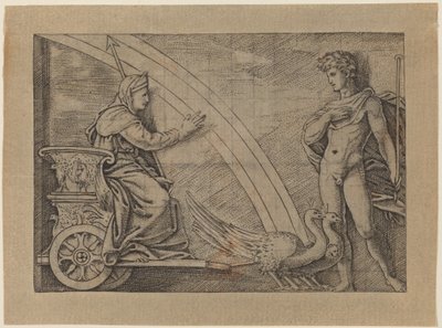 Juno pávák által húzott szekéren alkotó: Italian 16th Century