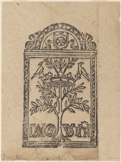 Fa koronával és két madárral alkotó: Italian 16th Century