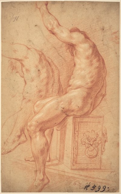 Egy ülő akt alkotó: Italian 17th Century