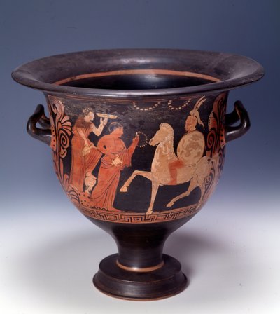 A cumae-i krater egy felajánlási jelenetet képvisel (terrakotta, ie 320-310) alkotó: Italian Peninsula