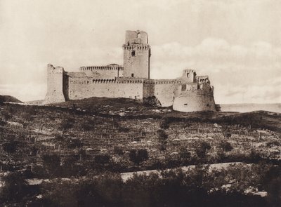 Assisi: La Rocca, 14. század (f/w fotó) alkotó: Italian Photographer