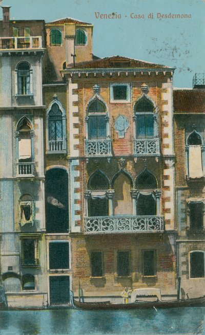 Casa di Desdemona (Desdemonas-ház), Velence. 1913-ban feladott képeslap. alkotó: Italian Photographer