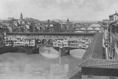 Firenze, kilátás a három hídra (f/w fotó) alkotó: Italian Photographer