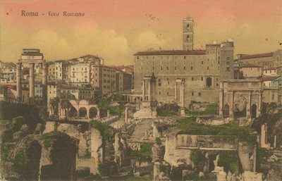Forum Romanum, Róma. 1913-ban feladott képeslap alkotó: Italian Photographer