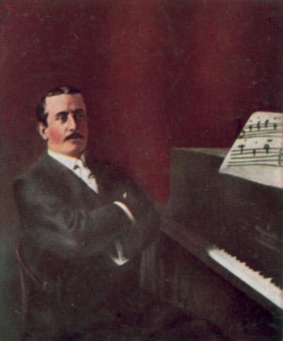 Giacomo Puccini, olasz zeneszerző (színes fotó) alkotó: Italian Photographer