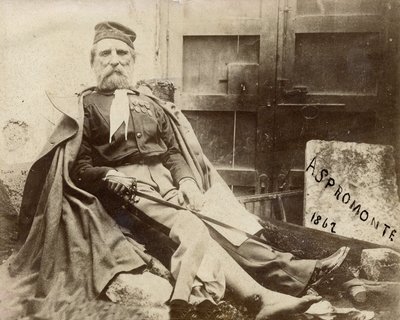 Giuseppe Garibaldi Aspromonte-ban, 1862-ben megsérült a lába alkotó: Italian Photographer