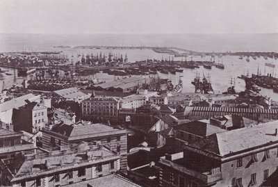 Olaszország: Genova, panoráma (f/w fotó) alkotó: Italian Photographer