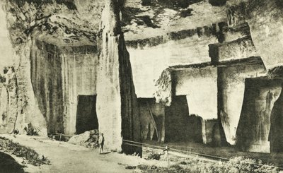 Latomia del Paradiso vagy dei Cordari (fekete-fehér fénykép) alkotó: Italian Photographer