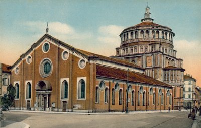 Milánó / Milánó: S Maria della Grazie templom (színes fotó) alkotó: Italian Photographer